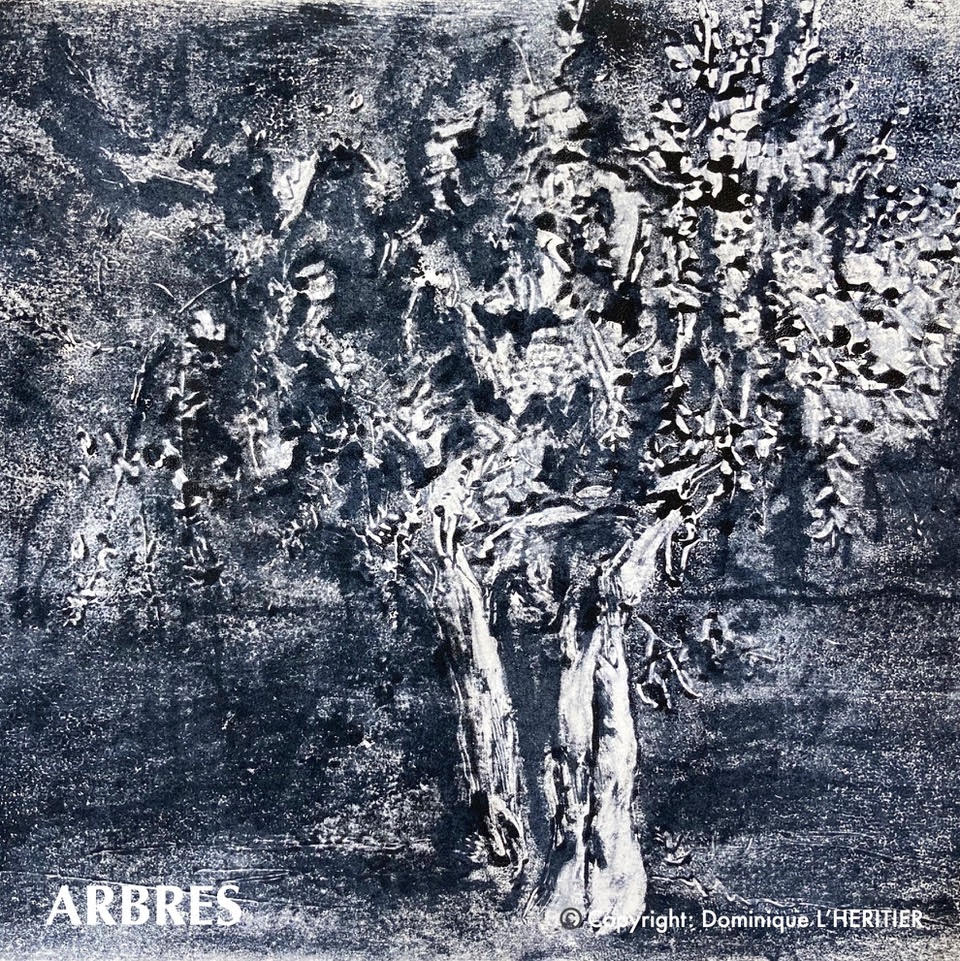 thème ARBRES présentant les représentations diverses d'arbres réalisées par Dominique L'Héritier (Callian)